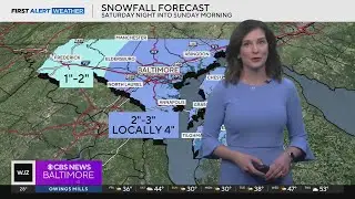 Chance of heavy snow in the forecast for Maryland this weekend