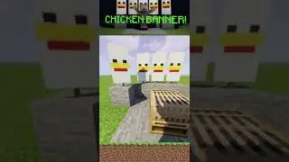 Minecraft Chicken Banner!! #shorts