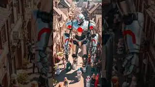 giant robot😱 village #driftphonk #viral #ai