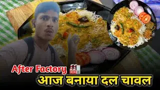 फैक्ट्री 🏭 से आने के बाद बनाया दाल चावल ❄️🥶