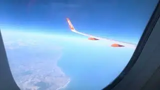Flying thru English Channel on plane