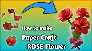 How to make Beautiful ROSE Flower 🌹 🌹🌹 #craftideas #viral #1million #craft #flowers #rose 
