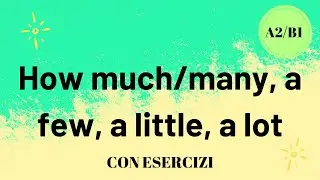 MUCH, MANY, A FEW, LITTLE, HOW MUCH, HOW MANY IN INGLESE