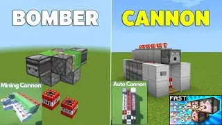 Minecraft: 5 Redstone TNT Cannon Designs (Tutorial)