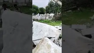 marble stone lifting by small crane  #shorts #miningequipment