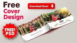 New wedding album design psd template 12x36 | #albumcover #weddingalbum #cover
