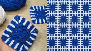 Two Color Square Crochet Motif | Easy & Stylish Pattern