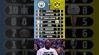 Manchester City vs Borussia Dortmund &ndash; Trophy Comparison 2025 🏆⚽