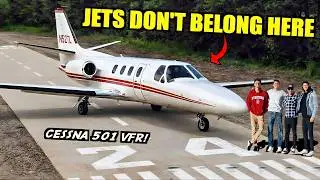 Cessna Citation 501sp vs. SUPER SHORT Runway (No Jets Land Here)