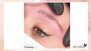Brow Tidy by Tweezing hairs. HD Brows available with Jax-Glam Beauty
