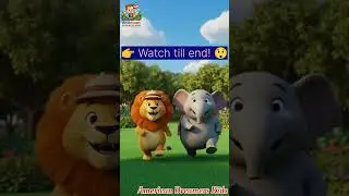 Cute Lion & Elephant Jump 🦁🐘 | Kids Fun Animals #shorts#kidslearning #americandreamerskids