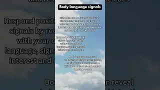 Girl Language: Body language signals