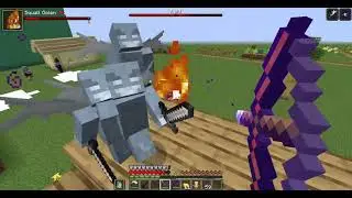 Player (Angry Mutant Enderman) Vs Hardest Modded Raid in Minecraft Raid Fight