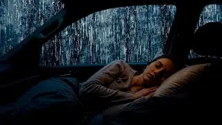 Deep Sleep Night Rain in Car – Relaxing Thunderstorm Sounds for Insomnia Relief