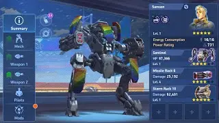 Sentinel and Storm rack 10 and Missile rack 6 gameplay #mecharena 