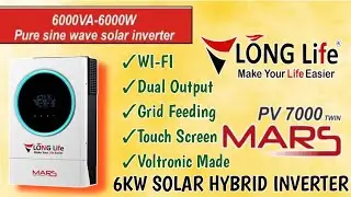 Long Life Mars Twin PV7000 6KW Infini V4 Twin Solar Hybrid Inverter Details Review Unboxing