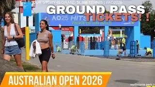 ⁴ᴷ#ao2026 How to find Ground Pass tickets!! Australian Open | Mon 12th Jan 2026 ATP/WTA #wildcards