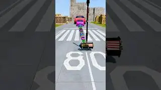 Colorful Small To Giant Cars vs Hammer #228