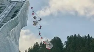 Base Jump from Ski Jump