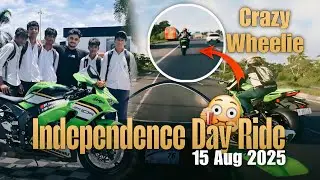 Independence Day Ride Kolkata 2025❤️😁 | ZX10R Crazy Public Reactions😱