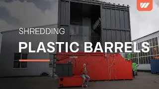 Giant WEIMA WLK 30 Super Jumbo shreds XXL plastic barrels