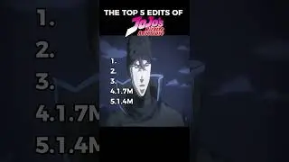 TOP 5 EDITS OF JOJO BIZARRE ADVENTURE (PART 4)🔥 #jojosbizarreadventure #jjba #animeedit #anime #edit