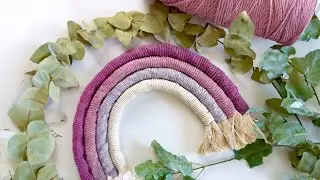 Aprende a crear un arcoíris en macramé