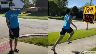 RUNNING a Speed Meter Sign CHALLENGE!! **Impossible**