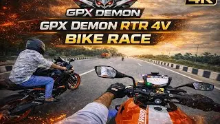 GPX Demon vs RTR 4V | Bike Race 300 Feet 🔥 Full Power Test  ( Bo Moto Vlog )   RTR 160 4V