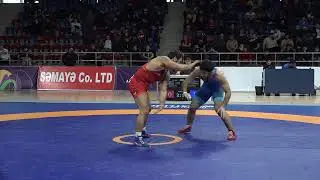 1/2 final FS - 74 kg: Coşqun Əzimov - Turan Bayramov