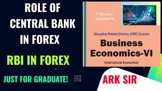 ROLE of Central Bank RBI in MANAGING  Foreign Exchange Reserves FEMA ACT $RS ECONOMIC SEM 6 tybcom