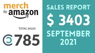 Merch by Amazon - Monthly Income Report, September 2022 - Print on Demand Sales