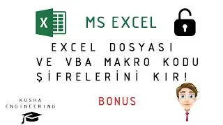 BONUS : Excel Dosyasındaki Şifreleri Kır ! (Çalışma Kitabı ve VBA Makro Şifreleri ) #Excel