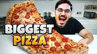 I Ate Biggest Pizza Slice In The World  Pizza Eating Challenge