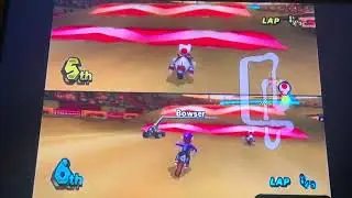 Mario Kart Wii Toad vs Waluigi at Waluigi Stadium