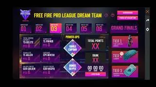 FREE FIRE PRO LEAGUE DREAM TEAM DAY 3 REDEEM CODE.