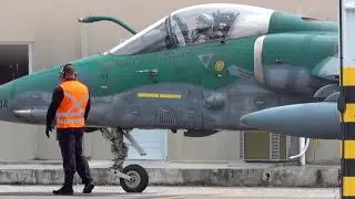 Brazilian Air Force AMX Fighter Jets Prepare for Takeoff