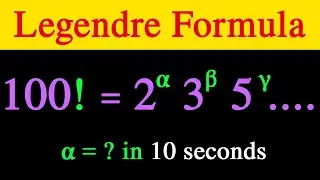 Legendre's Formula | De-polignac formula