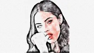 Photoshop tutorial - Efeito lápis - Megan fox