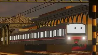 KRL JR 205 berangkat dari stasiun (Animasi)