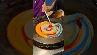 Make Rainbow Crepes with Banana Topping #trending #fypシ #streetfood #sukronvlogs