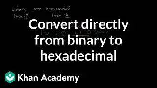 Converting directly from binary to hexadecimal | Pre-Algebra | Khan Academy