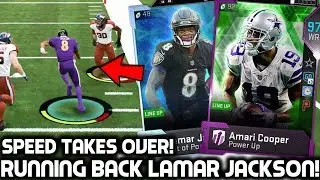 LAMAR JACKSON PLAYS RUNNING BACK! 97 AMARI COOPER! Madden 19 Ultimate Team