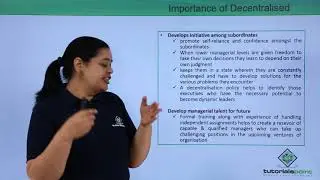 Class 12th &ndash; Importance of Decentralisation | Business Studies | Tutorials Point