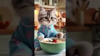 Kitty&rsquo;s  Breakfast Time🐱#cutecat #catlover #uplifting #cat #cute #kitten #short #funny #happykitty