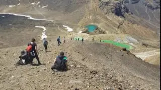 Tongariro Crossing, sliding from Red Crater