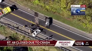 Route 68 in Butler County closed due to multi-vehicle crash