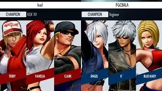 [KOFXV] kuu! (Clark, Vanessa, Terry) vs. FGCBALA (Angel, K', Blue Mary) [Ranked Match]