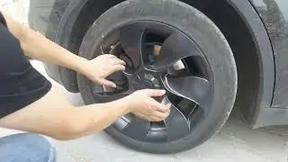 How to remove and install Tesla Uberturbine Wheel Covers | TRestyling