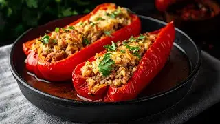 Cozy Oven-Baked Meatless Stuffed Peppers &ndash; Light, Healthy & Comforting